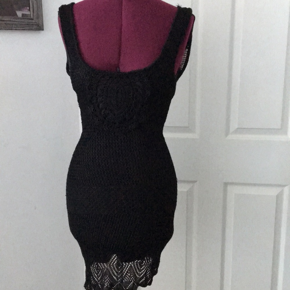 Black Crochet Dress from Bebe Size XS